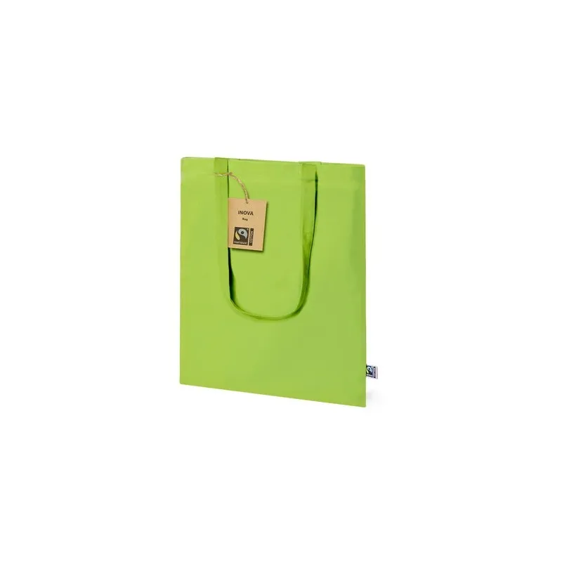 Sac Éthique Personnalisé de Shopping Inova Fairtrade pas cher Matières : aluminium recyclé&nbsp; Couleurs : blanc impression haute dé