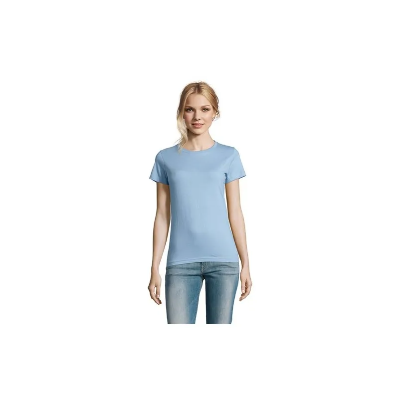 T-Shirt Femme Personnalisé 190g Confort et Style - Imperial Women Matières : coton Taille textile : XXL Couleurs : blanc chiné i