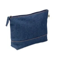Trousse Écologique Personnalisée en Denim Recyclé STYLE POUCH Matières : coton Taille textile : S Couleurs : noir