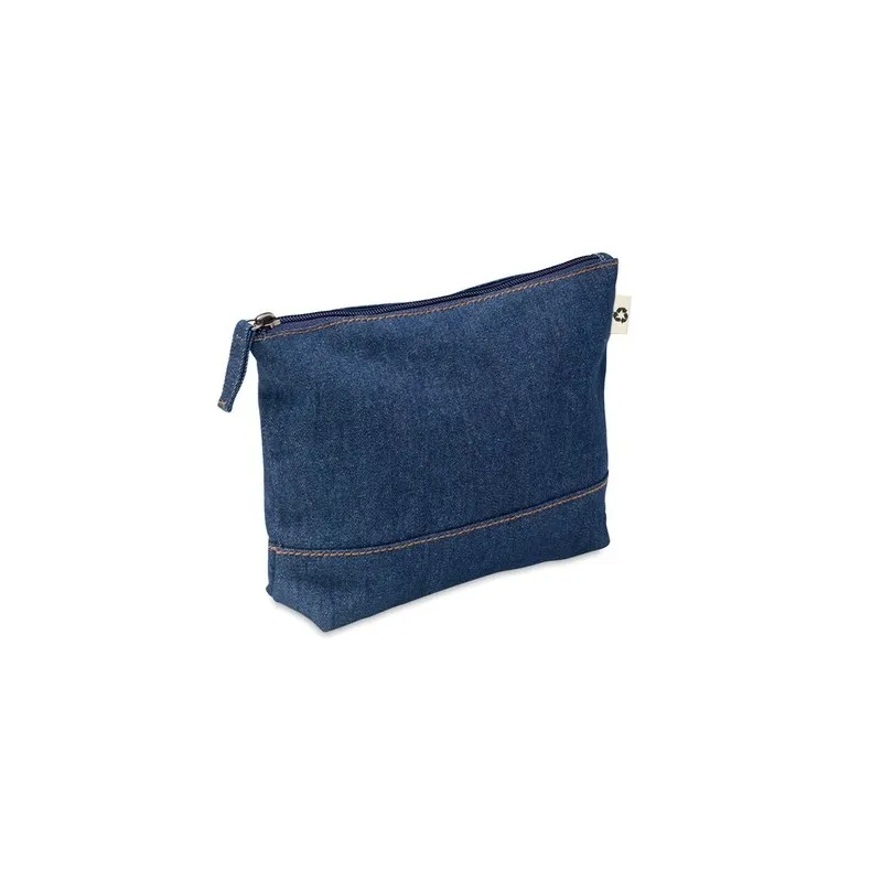 Trousse Écologique Personnalisée en Denim Recyclé STYLE POUCH Matières : coton Taille textile : S Couleurs : noir
