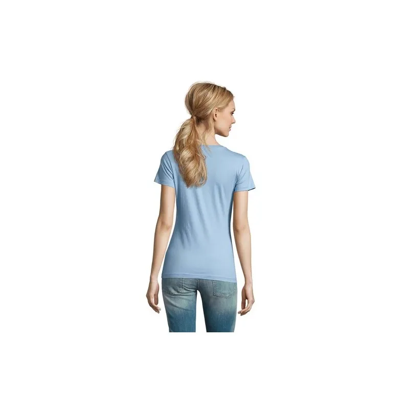 T-Shirt Femme Personnalisé 190g Confort et Style - Imperial Women Matières : coton Taille textile : XL Couleurs : bordeaux impre