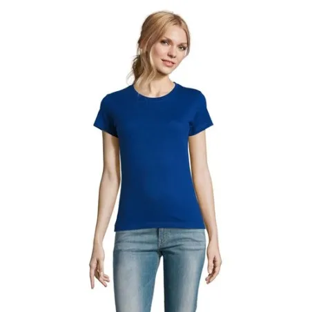 T-Shirt Femme Personnalisé 190g Confort et Style - Imperial Women Matières : coton Taille textile : 3XL Couleurs : bleu personna