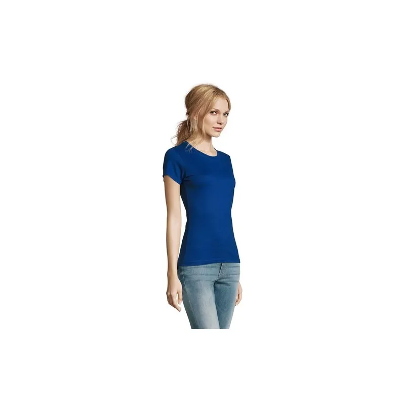 T-Shirt Femme Personnalisé 190g Confort et Style - Imperial Women Matières : coton Taille textile : L Couleurs : bleu personnali