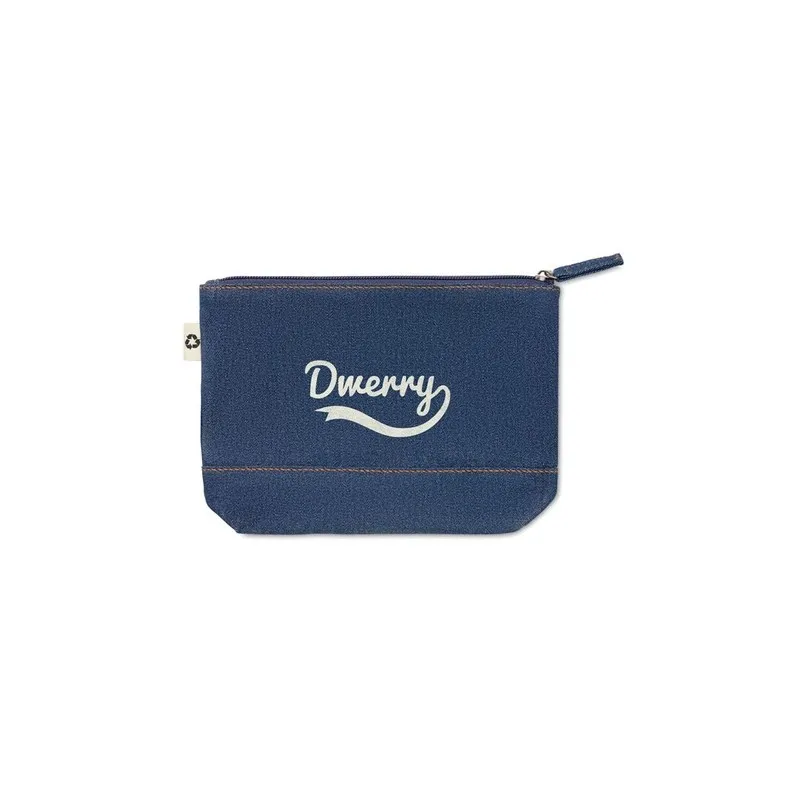 Trousse Écologique Personnalisée en Denim Recyclé STYLE POUCH Matières : coton Taille textile : S Couleurs : noir goodies public