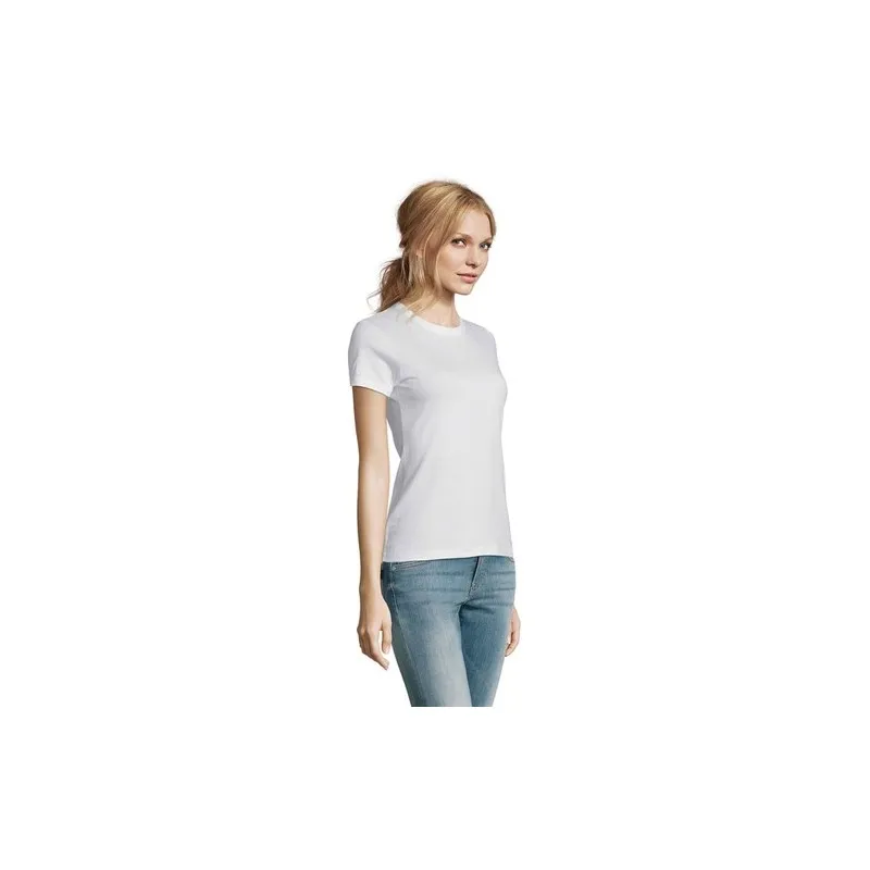 T-Shirt Femme Personnalisé 190g Confort et Style - Imperial Women Matières : coton Taille textile : XL Couleurs : bleu goodies p