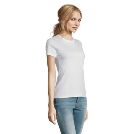 T-Shirt Femme Personnalisé 190g Confort et Style - Imperial Women Matières : coton Taille textile : XL Couleurs : bleu goodies p