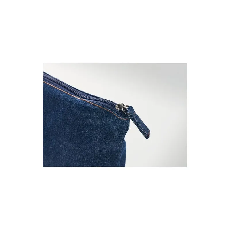 Trousse Écologique Personnalisée en Denim Recyclé STYLE POUCH Matières : coton Taille textile : S Couleurs : noir marquage laser
