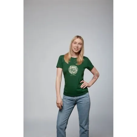 T-Shirt Femme Personnalisé 190g Confort et Style - Imperial Women Matières : coton Taille textile : XL Couleurs : vert bouteille