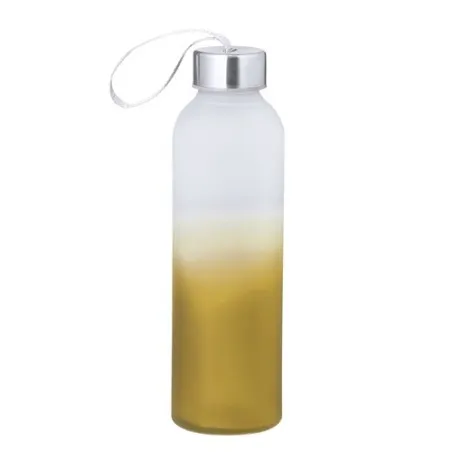 Bidon en Verre et Inox 500 ml Personnalisé - Nortalik Matières : bambou Couleurs : noir objet promo petit budget