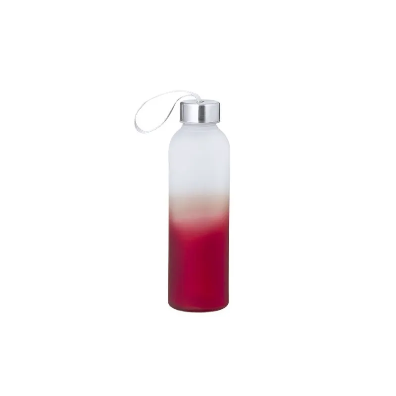 Bidon en Verre et Inox 500 ml Personnalisé - Nortalik Matières : bambou Couleurs : bleu impression haute définition