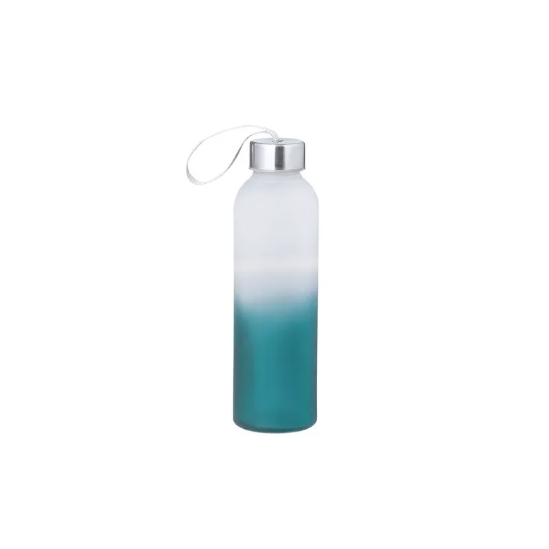 Bidon en Verre et Inox 500 ml Personnalisé - Nortalik Matières : bambou Couleurs : bleu cadeau entreprise pas cher