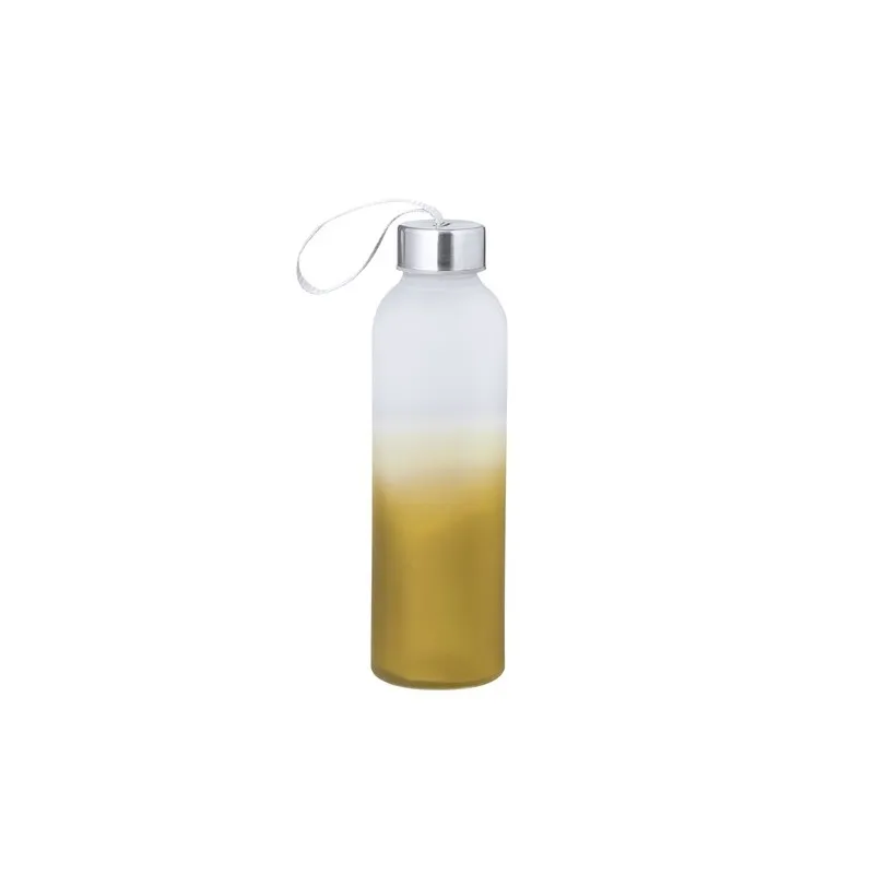 Bidon en Verre et Inox 500 ml Personnalisé - Nortalik Couleurs : noir Matières : PU recyclé objet publicitaire robuste