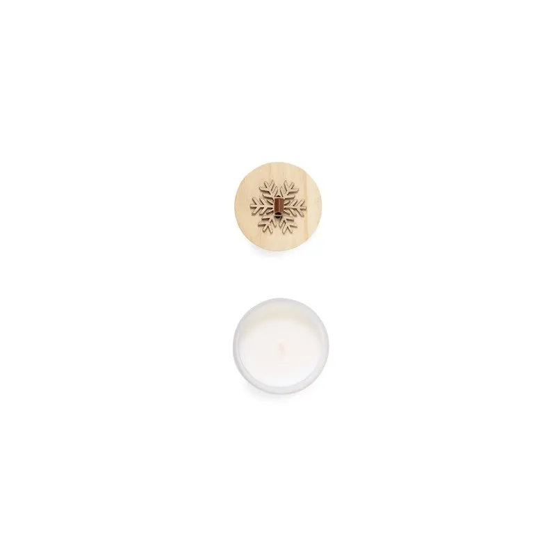 Bougie Aromatique Personnalisée en Verre au Parfum de Noël et Vanille - Lilnax Matières : PEVA Couleurs : noir cadeau entreprise