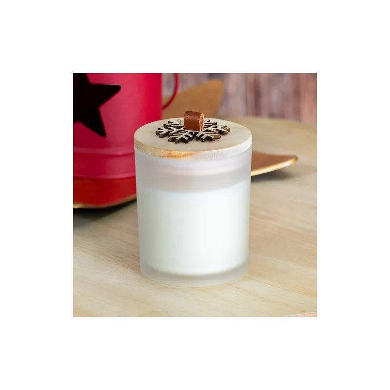Bougie Aromatique Personnalisée en Verre au Parfum de Noël et Vanille - Lilnax Matières : PEVA Couleurs : noir goodies publicita