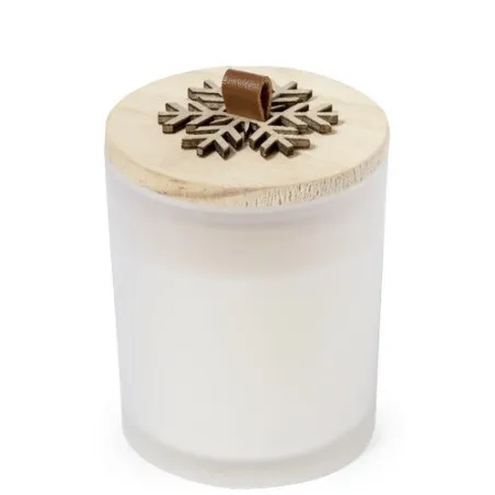 Bougie Aromatique Personnalisée en Verre au Parfum de Noël et Vanille - Lilnax Matières : PEVA Couleurs : noir objet promotionne