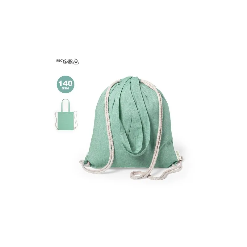 Sac à Dos Personnalisable Écologique en Coton Recyclé Fenin Matières : coton Taille textile : M Couleurs : vert bouteille objet 