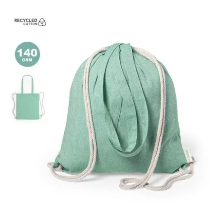 Sac à Dos Personnalisable Écologique en Coton Recyclé Fenin Matières : coton Taille textile : L Couleurs : bleu clair impression