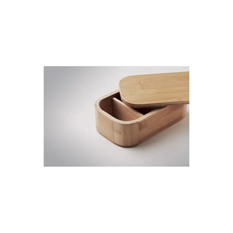 Lunch box pratique et écologique en bambou 1L personnalisée LADEN LARGE Matières : coton Taille textile : XL Couleurs : noir imp