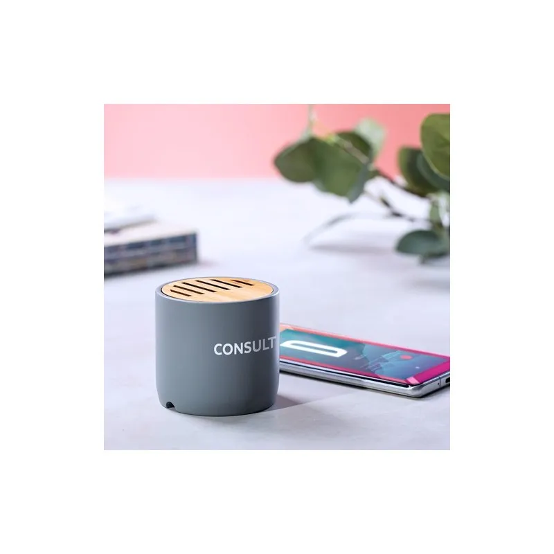 Haut-Parleur Bluetooth Personnalisé Design pas cher - Piler Matières : polyester Couleurs : bleu marine impression haute définit