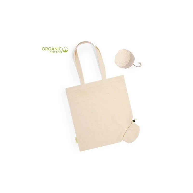 Sac Éco-Responsable Pliable Personnalisé en Coton Bio - Nepax Matières : coton Couleurs : gris goodies publicitaire événementiel
