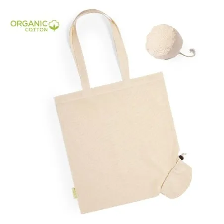 Sac Éco-Responsable Pliable Personnalisé en Coton Bio - Nepax Matières : coton Couleurs : gris goodies publicitaire événementiel