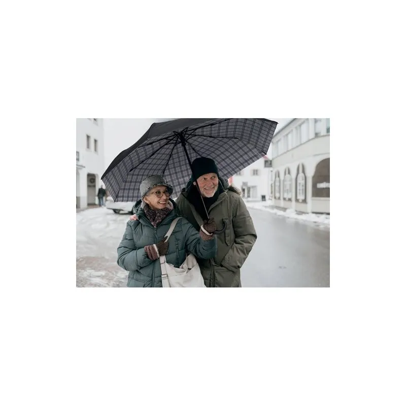 Parapluie pliable personnalisé de 23 pouces chic CANOVA Matières : coton biologique Taille textile : 3XL Couleurs : vert bouteil