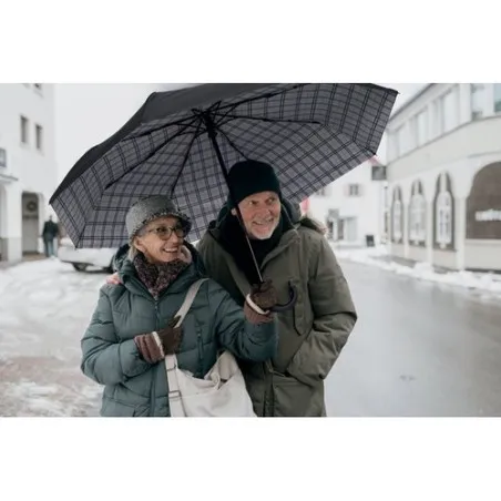 Parapluie pliable personnalisé de 23 pouces chic CANOVA Matières : coton biologique Taille textile : 3XL Couleurs : vert bouteil