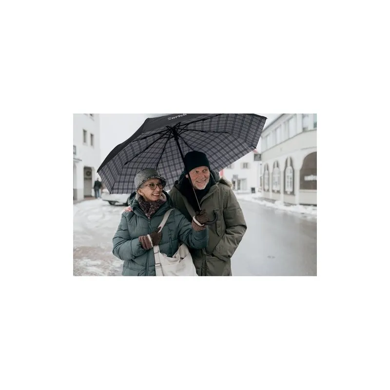 Parapluie pliable personnalisé de 23 pouces chic CANOVA Matières : coton biologique Taille textile : 3XL Couleurs : vert bouteil