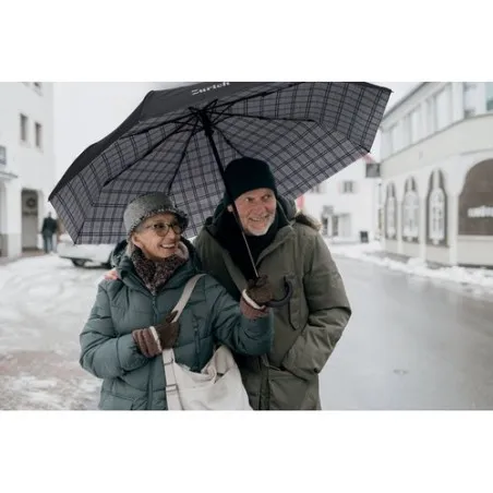 Parapluie pliable personnalisé de 23 pouces chic CANOVA Matières : coton biologique Taille textile : 3XL Couleurs : vert bouteil