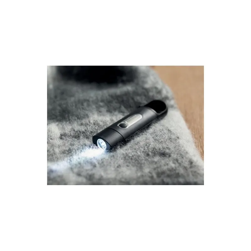 Lampe de Poche Pratique Personnalisée COB BLUZ Matières : coton biologique Taille textile : 4XL Couleurs : gris chiné goodies pu