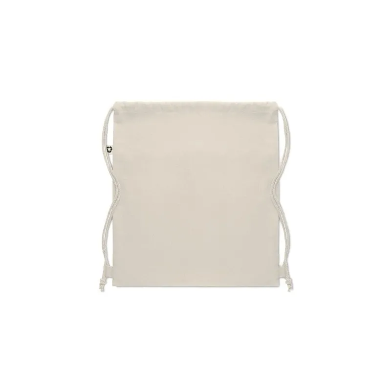 Sac à cordon écologique en coton recyclé PANDA BAG Matières : coton Taille textile : S Couleurs : gris souris personnalisation r