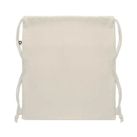 Sac à cordon écologique en coton recyclé PANDA BAG Matières : coton Taille textile : S Couleurs : gris souris personnalisation r