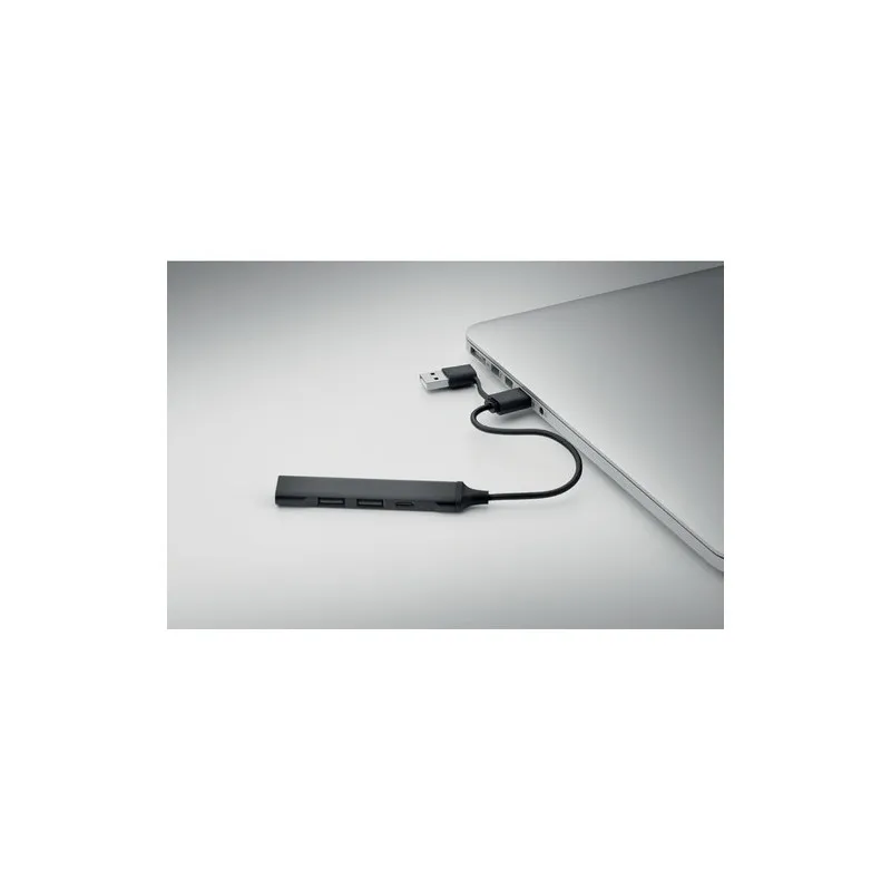 Hub USB 4 ports en aluminium recyclé