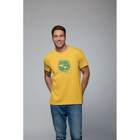 T-Shirt Homme 190g Publicitaire IMPERIAL Matières : coton Taille textile : XL Couleurs : gris chiné marquage laser ultra précis