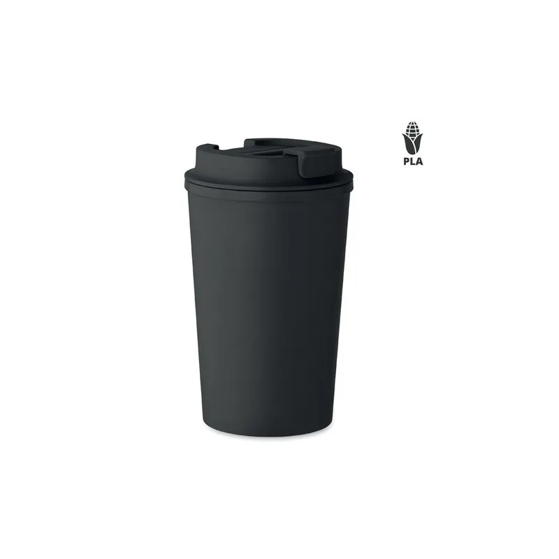 Gobelet Incassable Double Paroi 350 ml Personnalisé BEIBAKU Matières : coton biologique Taille textile : S Couleurs : noir perso