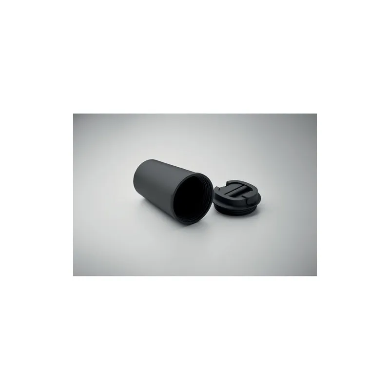 Gobelet Incassable Double Paroi 350 ml Personnalisé BEIBAKU Matières : coton biologique Taille textile : S Couleurs : noir impre