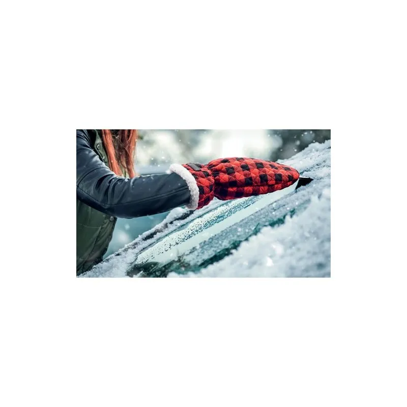 Gant grattoir matelassé publicitaire ICEHAND Matières : coton biologique Taille textile : 3XL Couleurs : noir impression haute d