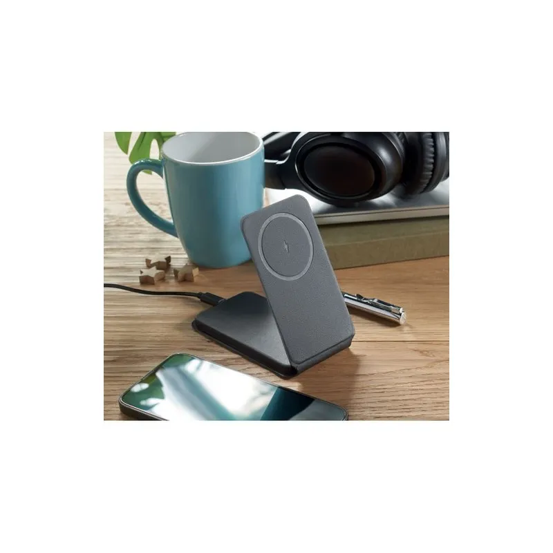 Chargeur magnétique écologique et efficace 15W - FAWTT Matières : coton biologique Taille textile : S Couleurs : gris souris per