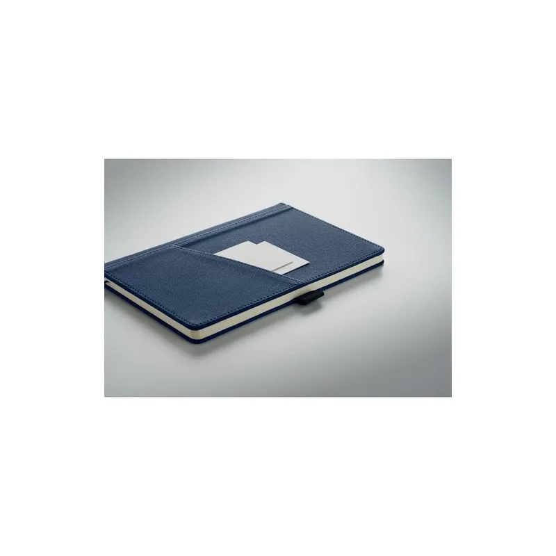 Carnet A5 écologique en PU avec pochette - CINCO MO2285 Matières : coton biologique Taille textile : L Couleurs : bleu royal per