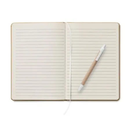 Carnet A5 écologique en carton recyclé personnalisé - CARATIL Matières : coton biologique Taille textile : XL Couleurs : bleu ro