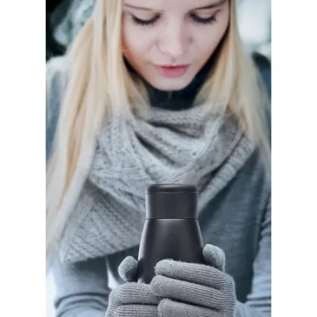 Bouteille isotherme personnalisée 400ml - CALEFRIO Matières : coton biologique Taille textile : M Couleurs : rouge goodies publi