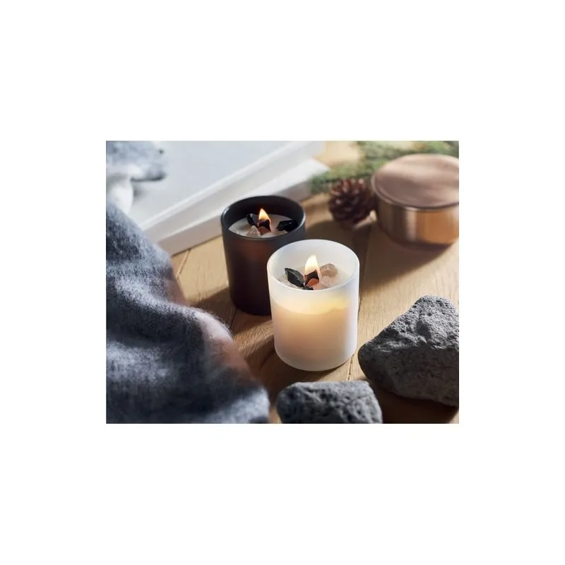 Bougie parfumée végétale 200g personnalisée pas cher - KIVAS Matières : coton biologique Taille textile : XS Couleurs : kaki per