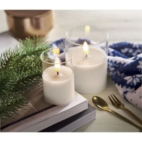 Bougie LED personnalisée en cire - XANDLE+ Matières : coton biologique Taille textile : XS Couleurs : vert pomme livraison expre