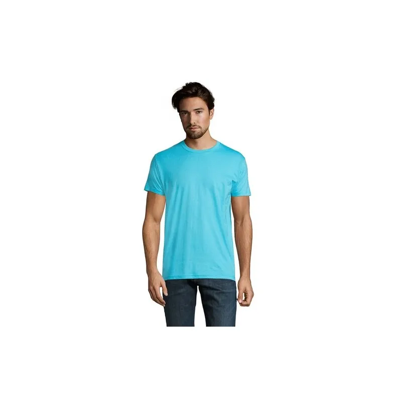 T-Shirt Homme 190g Publicitaire IMPERIAL Matières : coton Taille textile : 4XL Couleurs : vert prairie marquage laser ultra préc