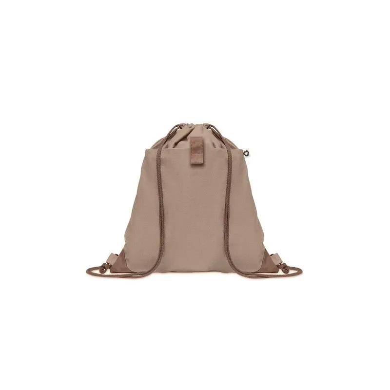 Sac à cordon écologique en coton recyclé PANDA BAG Matières : coton Taille textile : M Couleurs : gris souris impression haute d