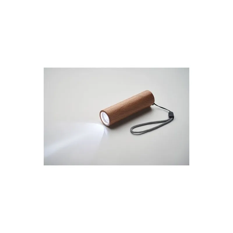 Torche rechargeable en bois personnalisée - Lampe puissante LITE Matières : coton biologique Taille textile : M Couleurs : bleu 