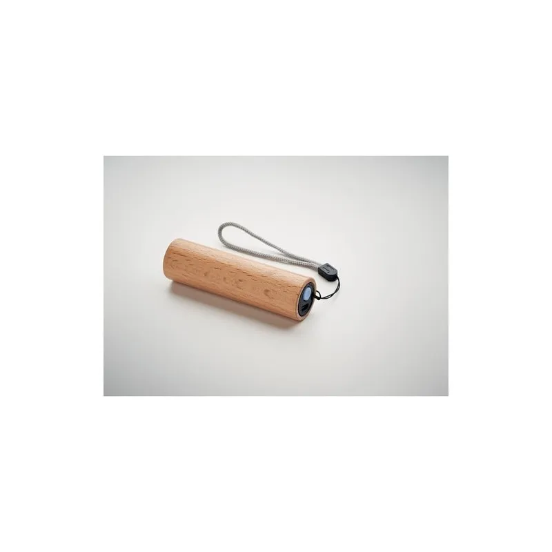 Torche rechargeable en bois personnalisée - Lampe puissante LITE Matières : coton biologique Taille textile : M Couleurs : bleu 