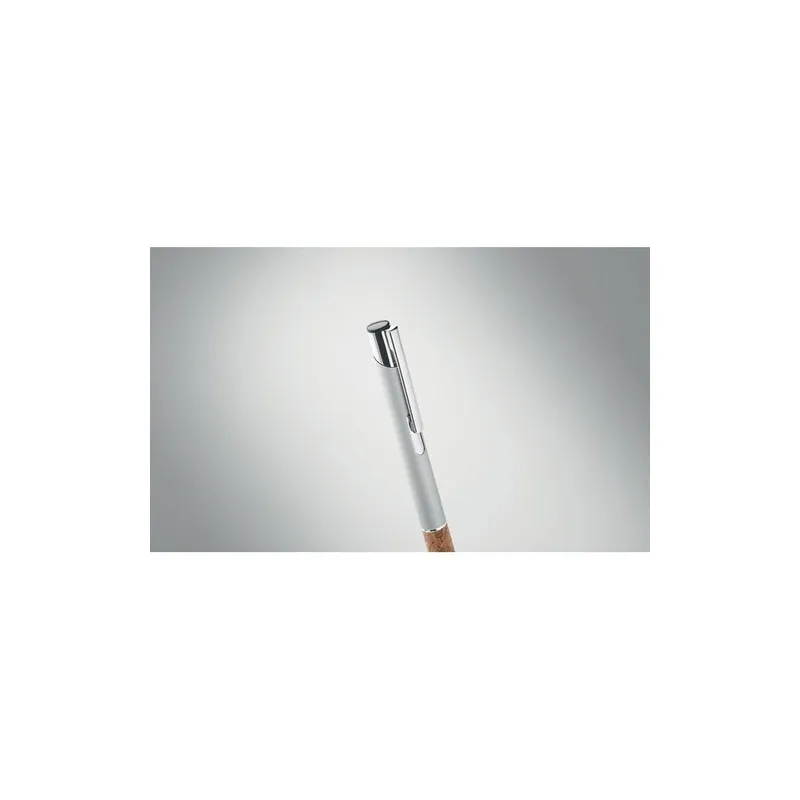 Stylo en aluminium personnalisé à encre bleue - VERIA Matières : coton biologique Taille textile : L Couleurs : bleu denim cadea