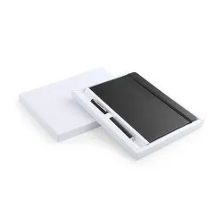 Set de Carnet et Stylo Écologiques Personnalisés - Marden Matières : coton Couleurs : naturel