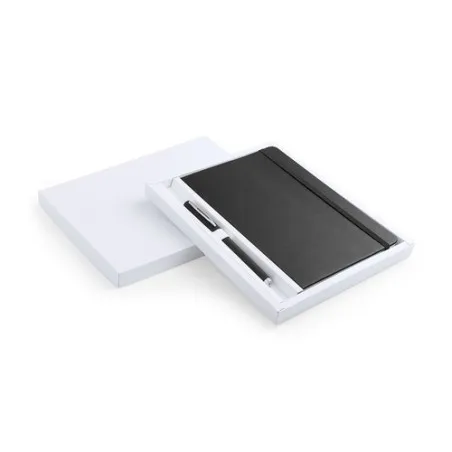 Set de Carnet et Stylo Écologiques Personnalisés - Marden Matières : coton Couleurs : naturel